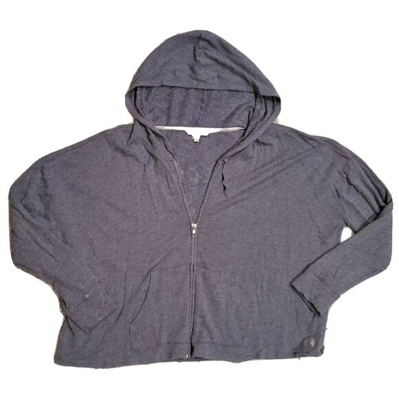 Victoria Secret LOVE Full Zip Hoodie Med Navy Blue Pockets Activewear Angels - Picture 2 of 8